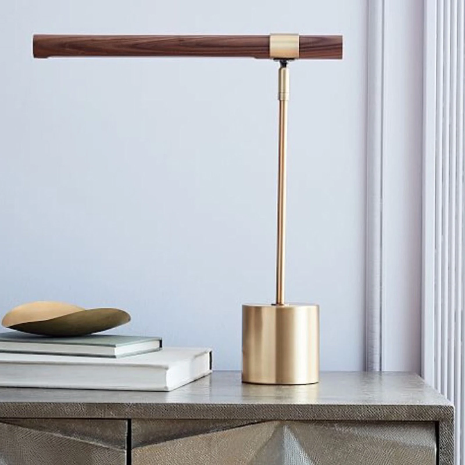 

Wood LED Desk Lamp Simple Library Banker Table Lamp Bedroom Light Nightlight