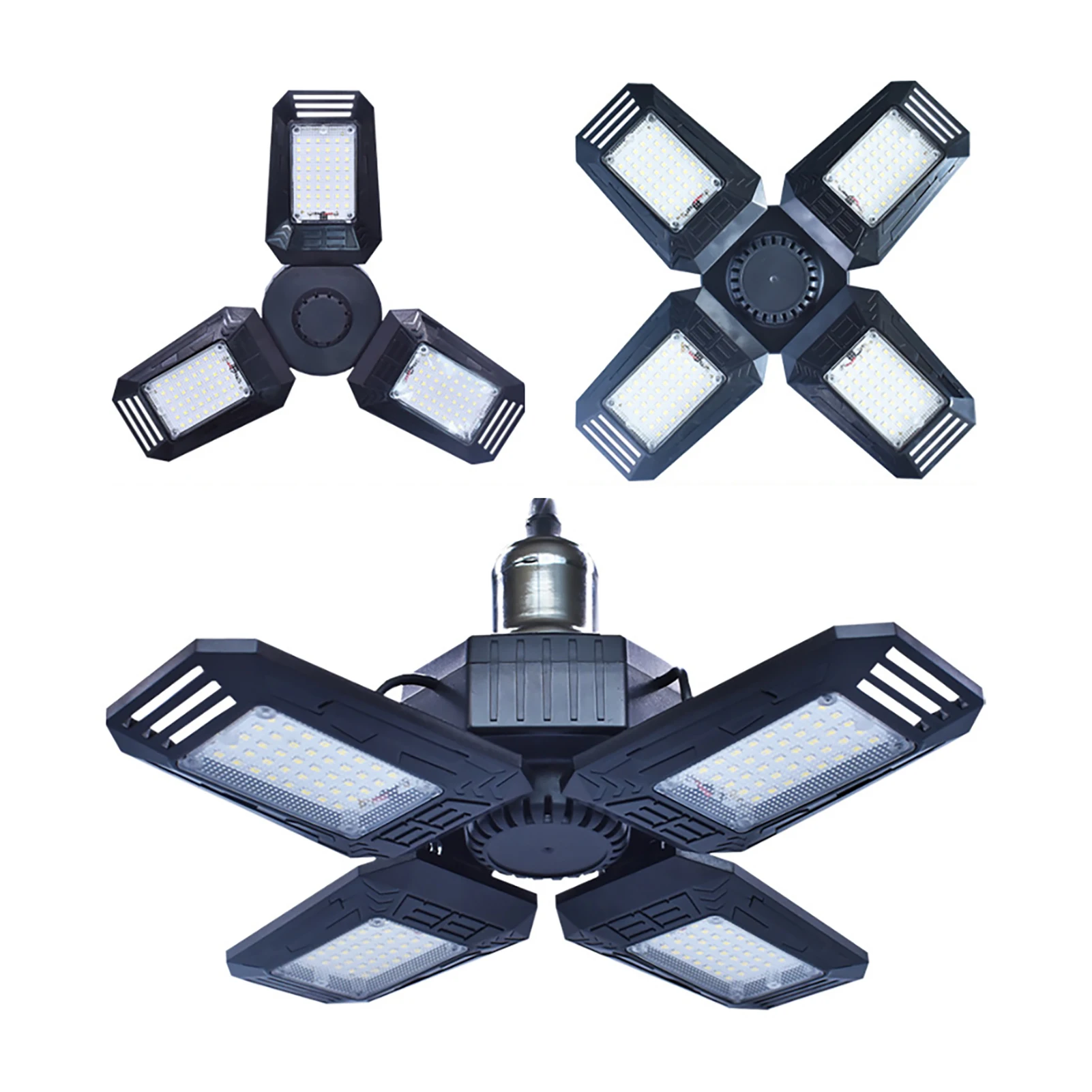 

LED Deformation Garage Light High Bay Light Deformation Light Four Leaf Folding Three Leaf Light Adjustment Workshop Lighting