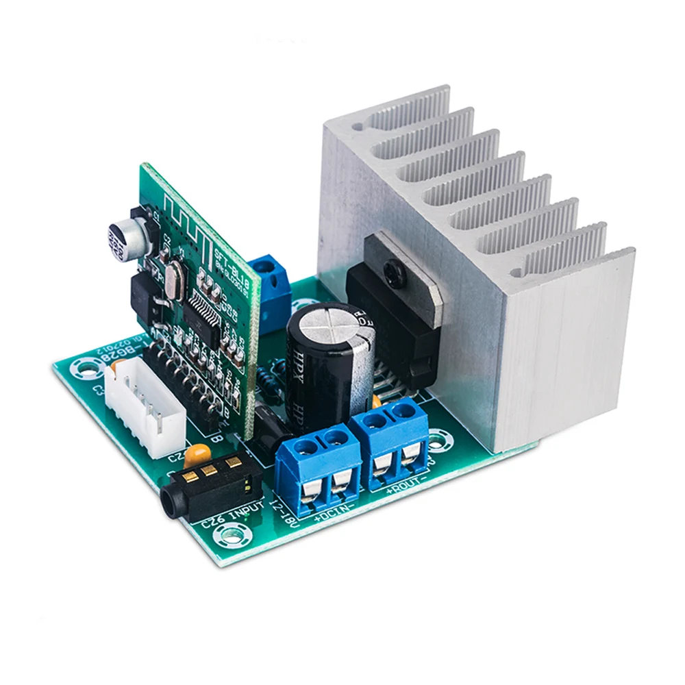 TDA7377 Bluetooth power amplifier board noise-free 2.0 two-channel module DC 12V wireless for desktop speaker |