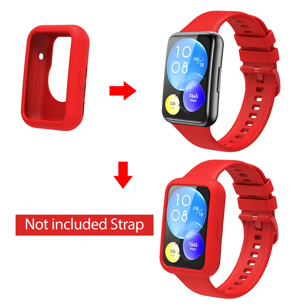 

Силиконовый ремешок для часов Huawei Watch Fit 2 46x33,5x10,8 мм, мягкий чехол для смарт-часов, сменный противоударный Противоскользящий чехол