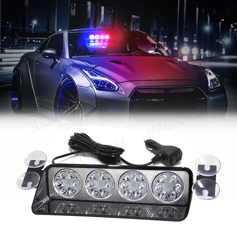 

24 фонаря для автомобиля, стробоскопа, фонарь для экстренных ситуаций, Полицейская лампа для автомобиля, грузовика, мотоцикла, 12-24 В, красный, синий, желтый, белый