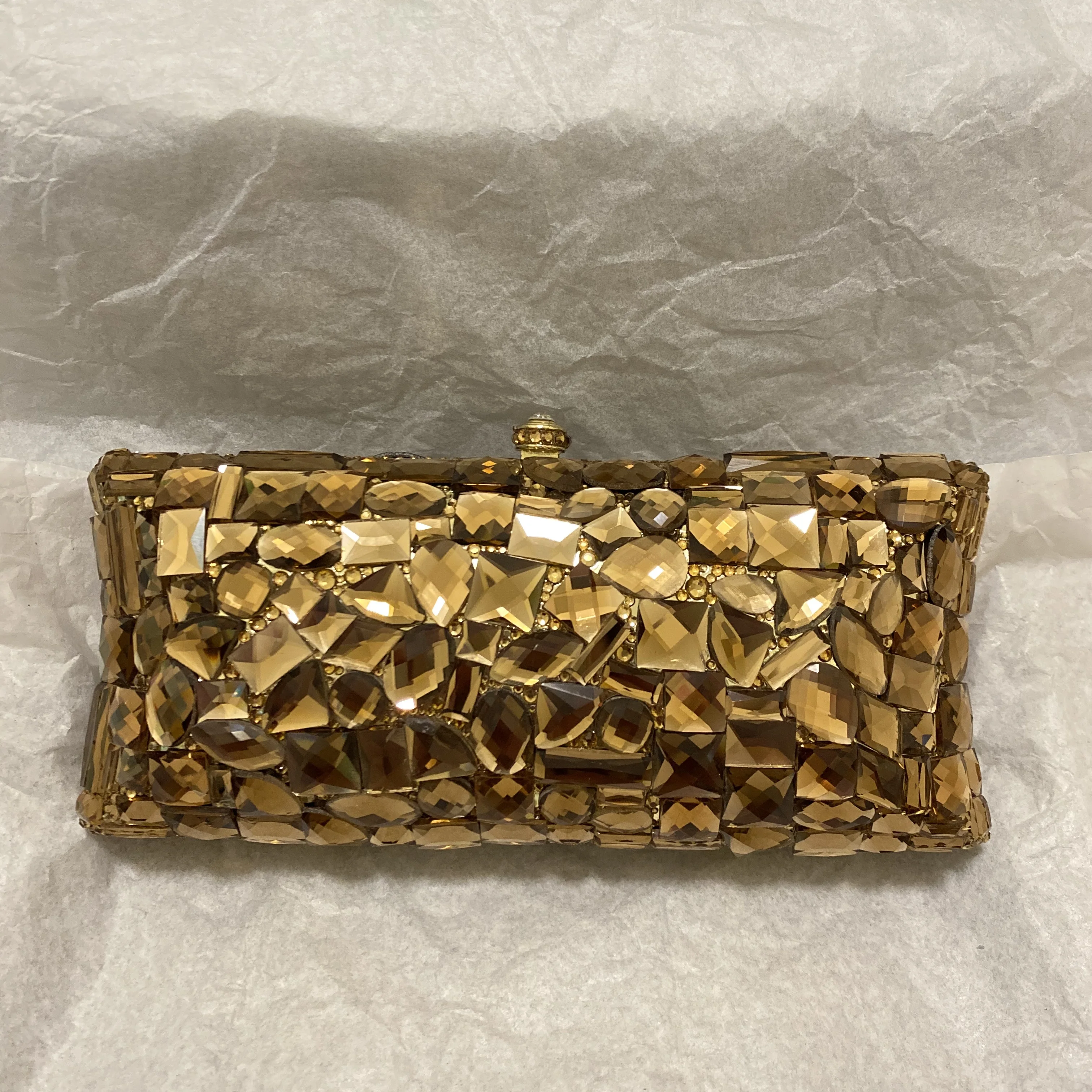 Женский Свадебный клатч с золотым стеклом и бриллиантами WHTUOHENG роскошный
