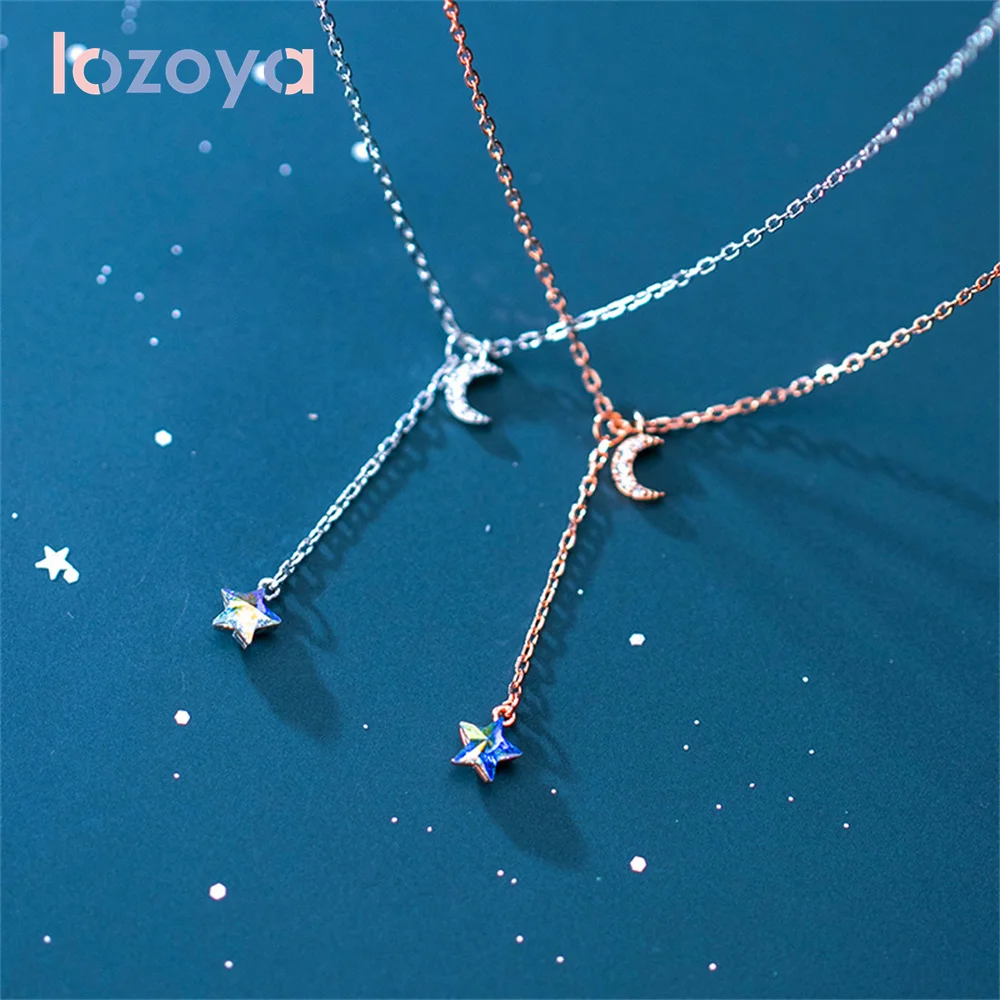 

Женское Ожерелье Lozoya из стерлингового серебра 925 пробы с подвеской в виде звезды и Луны