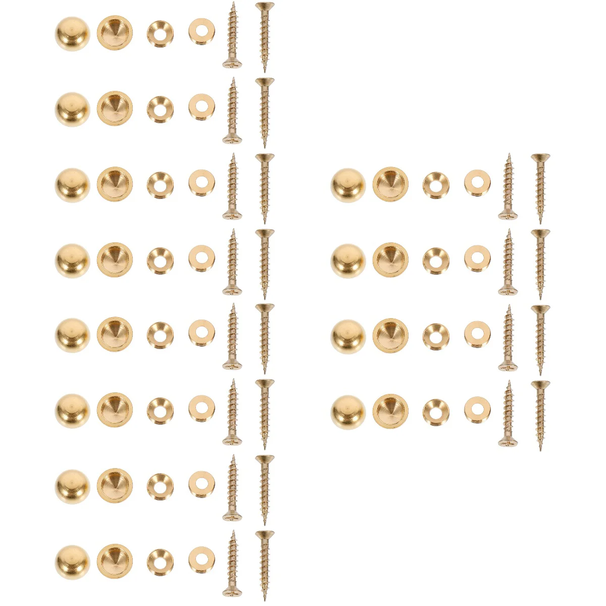 

24 pcs Copper Screw Cover Caps Mirror Sign Advertising Decorative Nails (13mm)