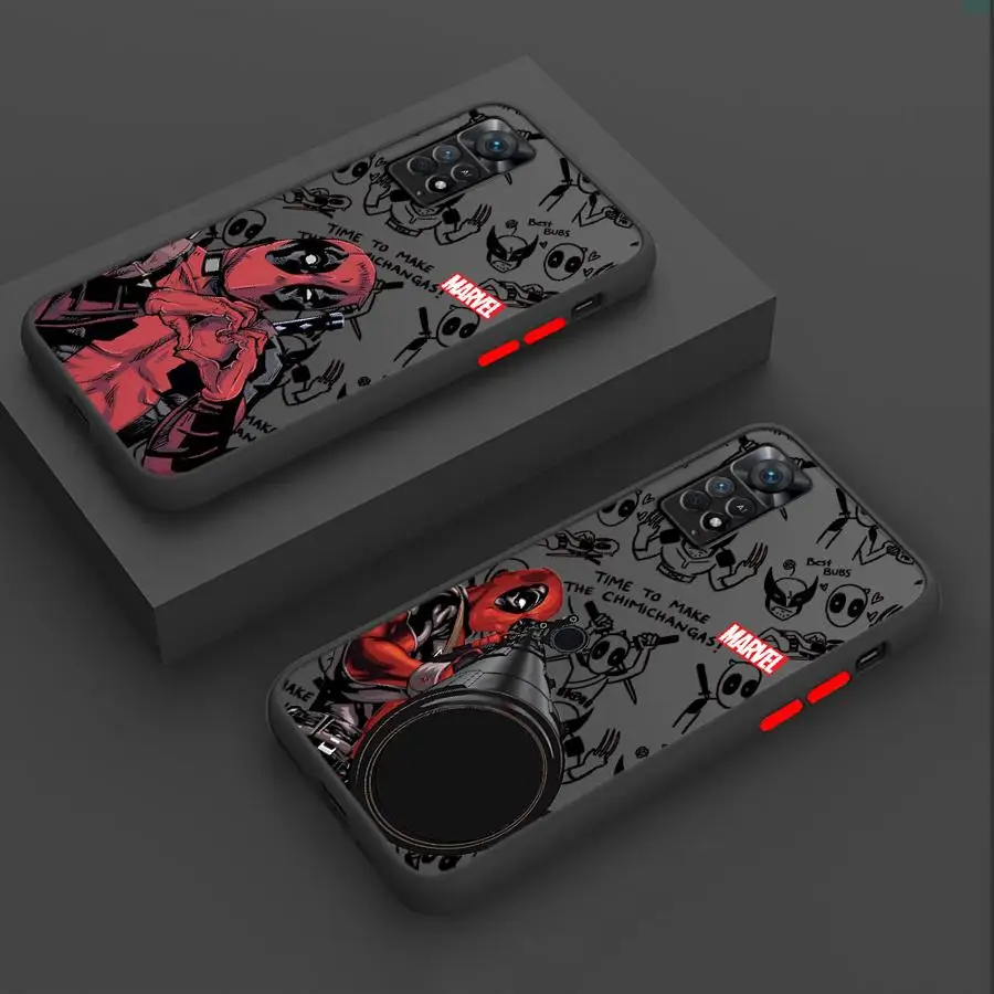 Marvel Comic Deadpool Phone Case for Xiaomi Redmi Note 11 Pro 5G 12S 11S 12 13 ProPlus 10S 10 7 9 8 9S Cover