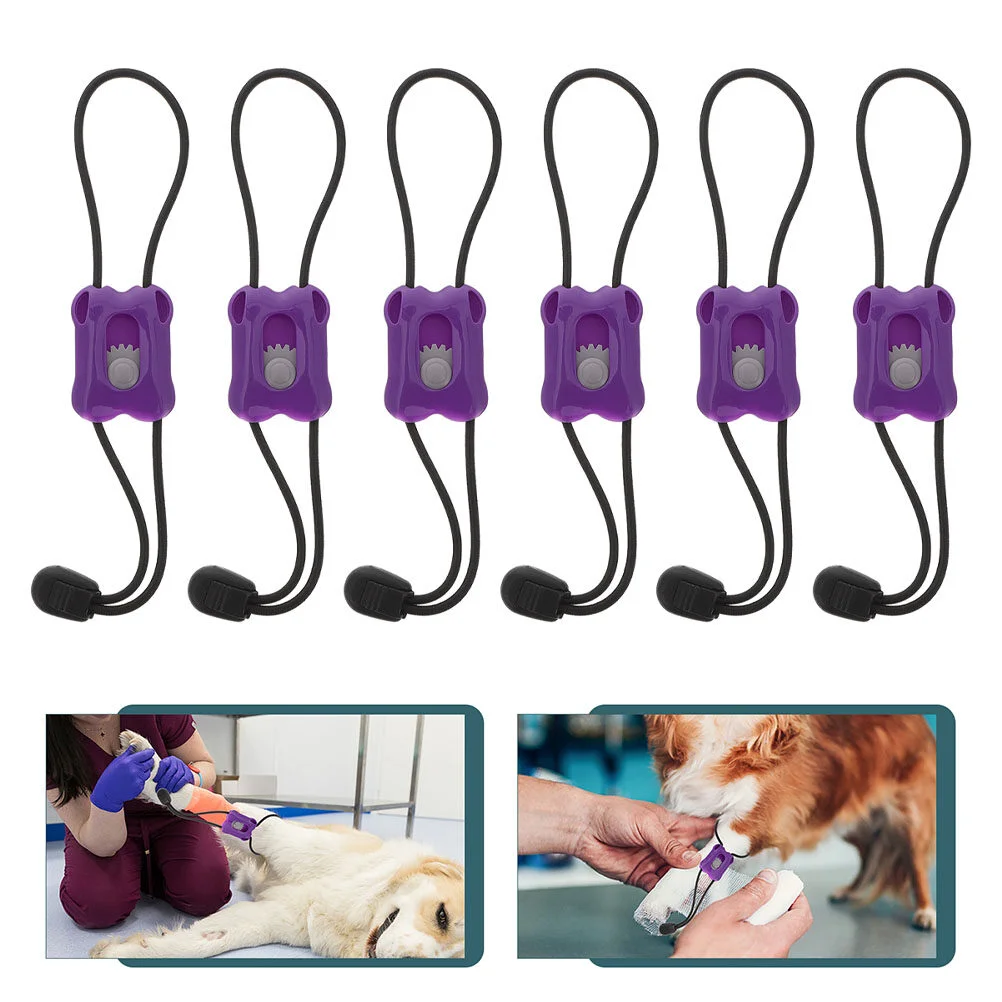 

6 Pcs Tourniquet Dog Accessory Mini Plastic Animals Supply Elastic Wrap Bandages Cat Convenient Pet Portable First Aid