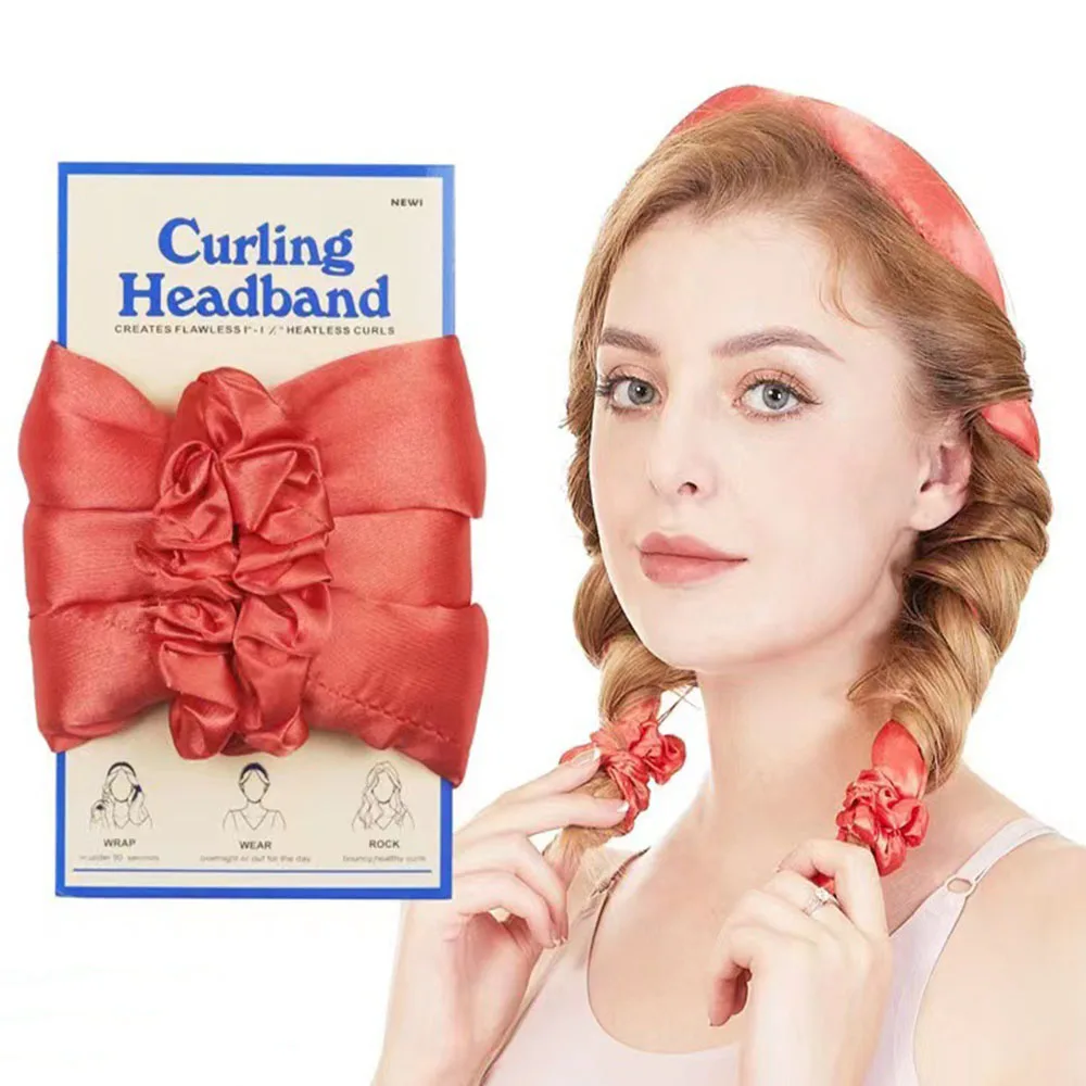 

Newest No Heat Curling Rod Headband No Heat Hair Curlers Lazy Bow Hair Rollers Sleeping Soft No Heat Curls DIY Hair Styling Tool