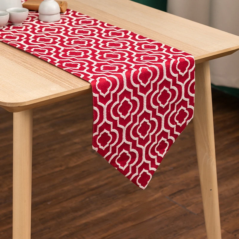 Новая Элегантная Бирюзовая настольная дорожка с принтом украшения для