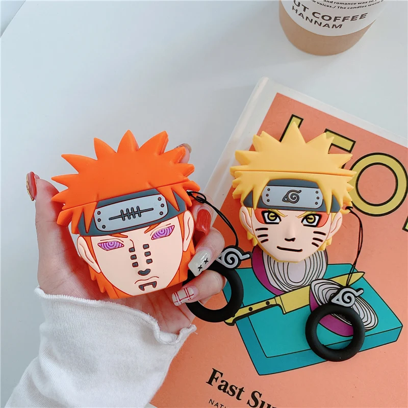 

Силиконовый чехол с рисунком аниме Наруто Какаси Учиха Саске хатакэ для AirPods Pro 2 3 зарядная коробка мягкий чехол для беспроводных Bluetooth наушн...