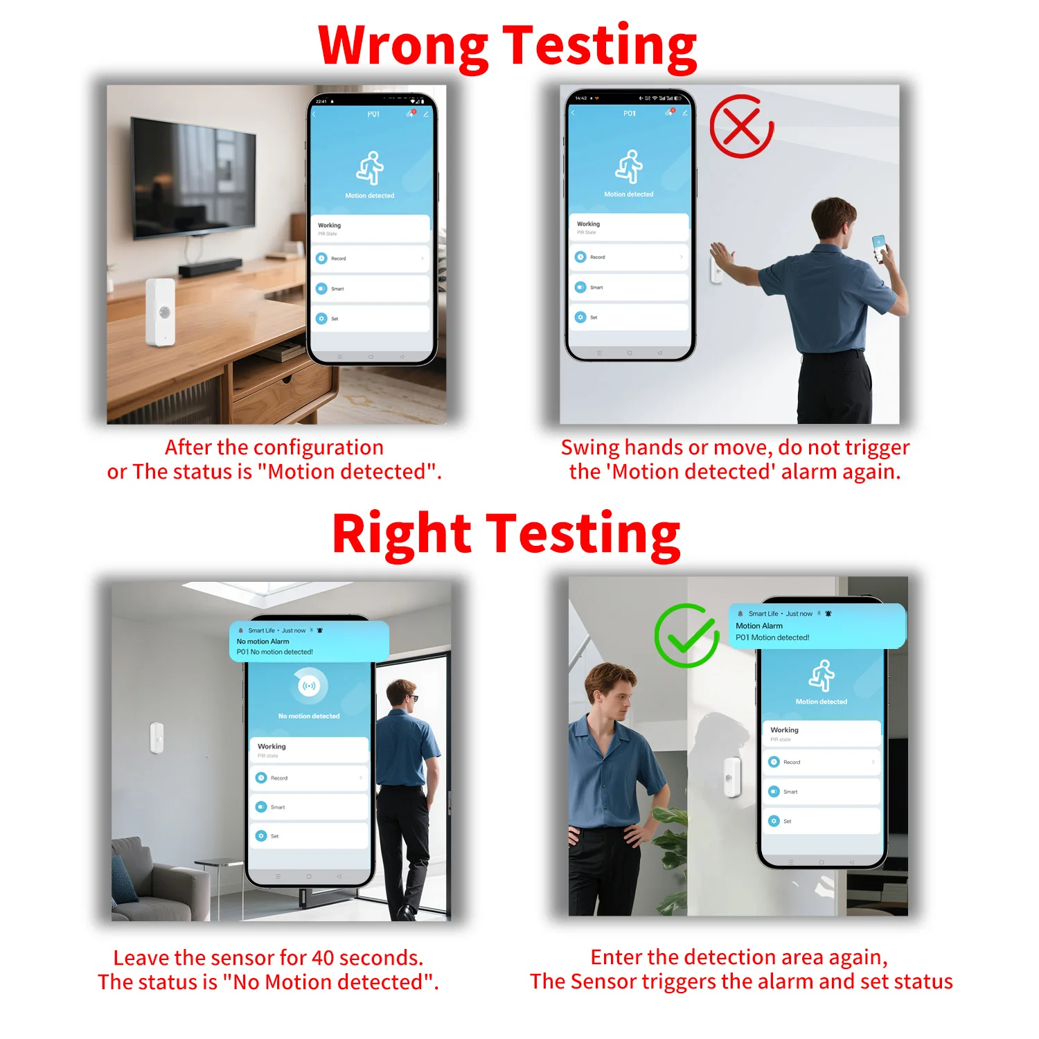 Фото Tuya Zigbee Wi-Fi Smart Pir датчик движения детектор человеческого тела датчик охранной сигнализации работает с Google Home Alexa №3