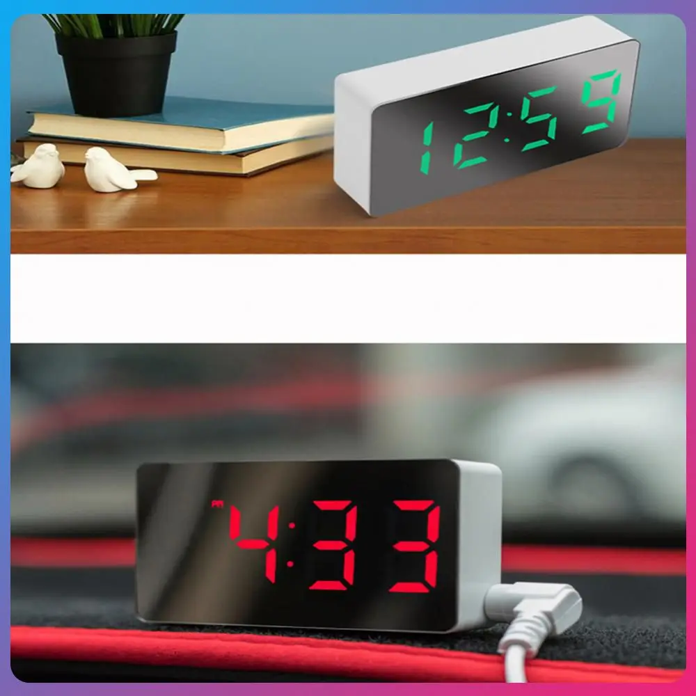 Digital Alarm Snooze Display Time Night Light Desktop Usb Alarm Clocks Home Decor Gifts For Children