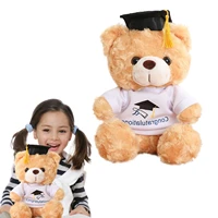 2022 graduation cute bear plush toy stuffed soft kawaii teddy bear with cap animal dolls graduation gifts for kids girls