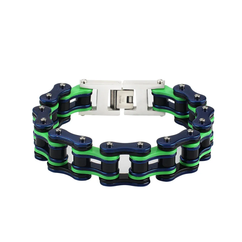 

Punk Rock Hip Hop Bracelet 316L Stainless Steel Biker Link Chain Bracelet for Men Women Motorcycle Bicycle Style Fashion Jewelry