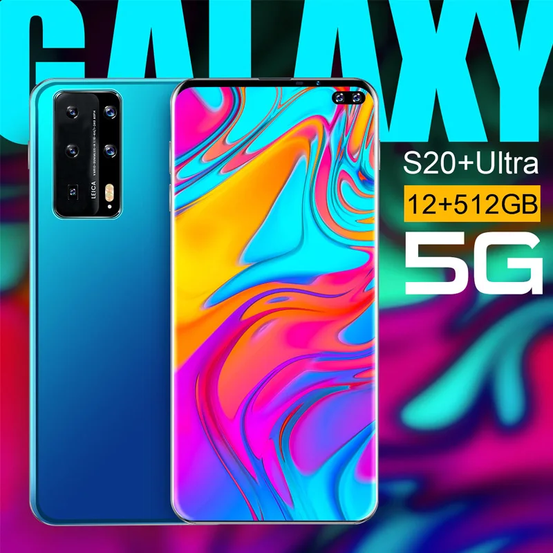 

Смартфон мобильный телефон S20 + Ultra с большим экраном 6,6 дюйма