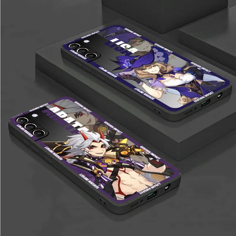 

Soft Silicone Case for Samsung Galaxy S23 S22 Ultra S21 FE S20 S10 Plus S8 S9 Note 20 10 Plus 9 8 Cover Genshin Impact XIAO Cool