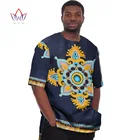 Одежда с Африканским принтом Дашики для мужчин, мужские футболки с полурукавами, брендовая одежда размера плюс 6XL, африканская одежда WYN08