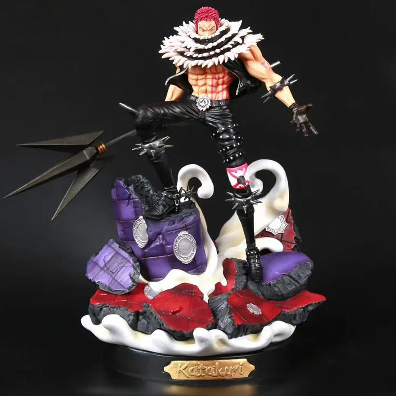

GK One Piece Charlotte Katakuri 37 см аниме фигурка ПВХ Коллекционная модель Статуя Кукла декоративные игрушки подарок на день рождения для детей