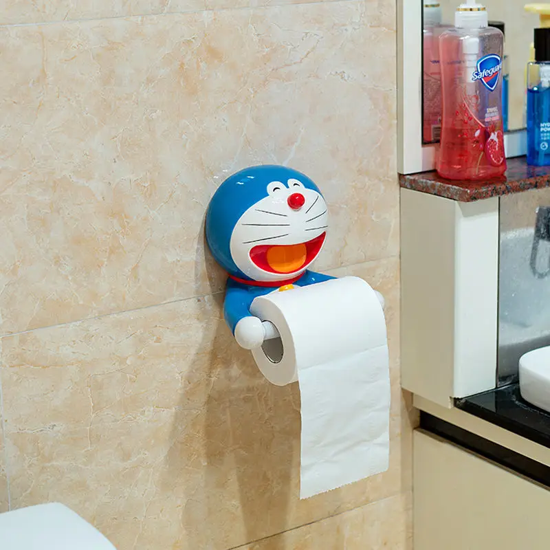 Креативная керамическая бумажная коробка для ванной комнаты с рисунком Doraemon