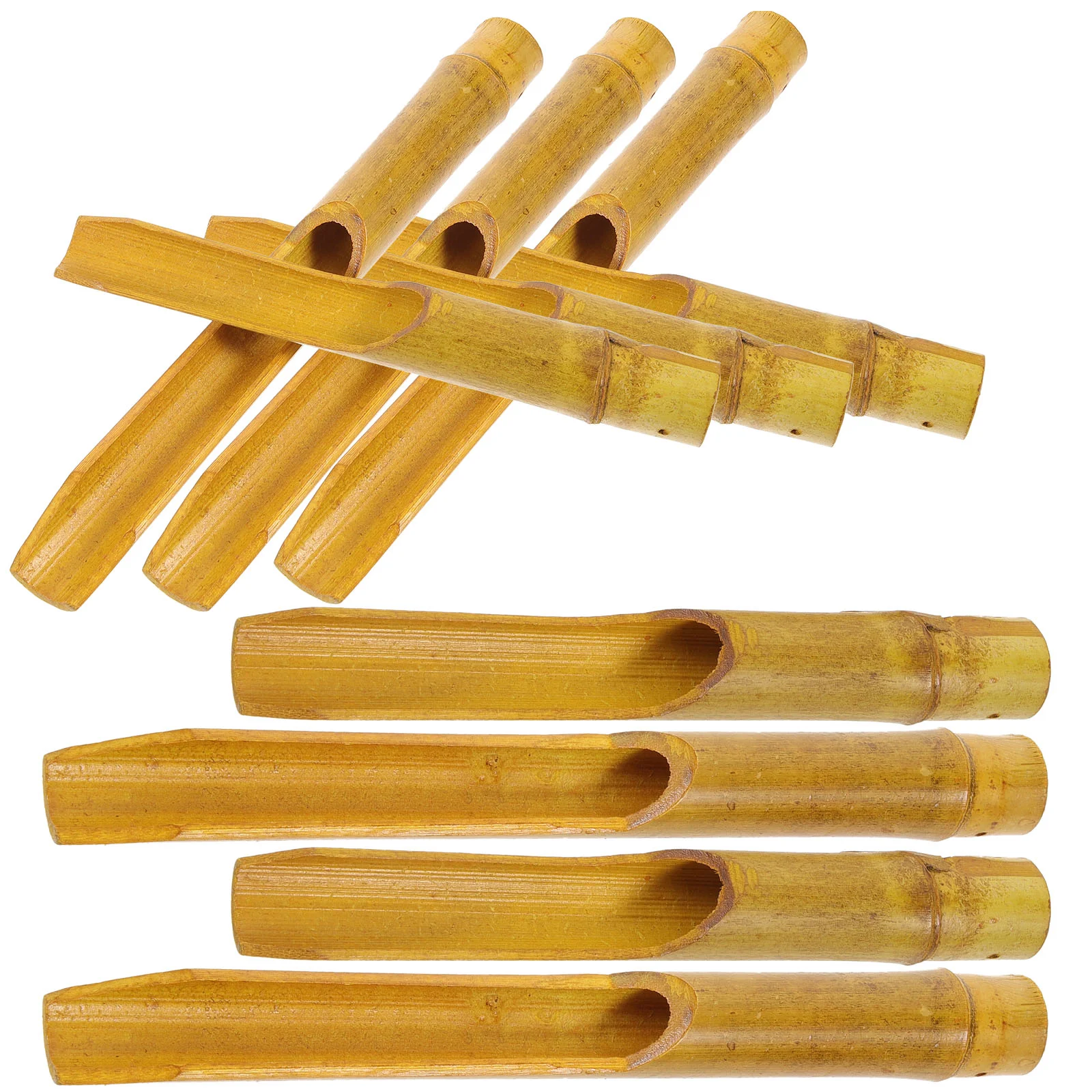 

10 Pcs Bamboo Wind Chimes Fittings Home Forniture Decor Garden Tube Hollow House Decorations Supplies Pipe