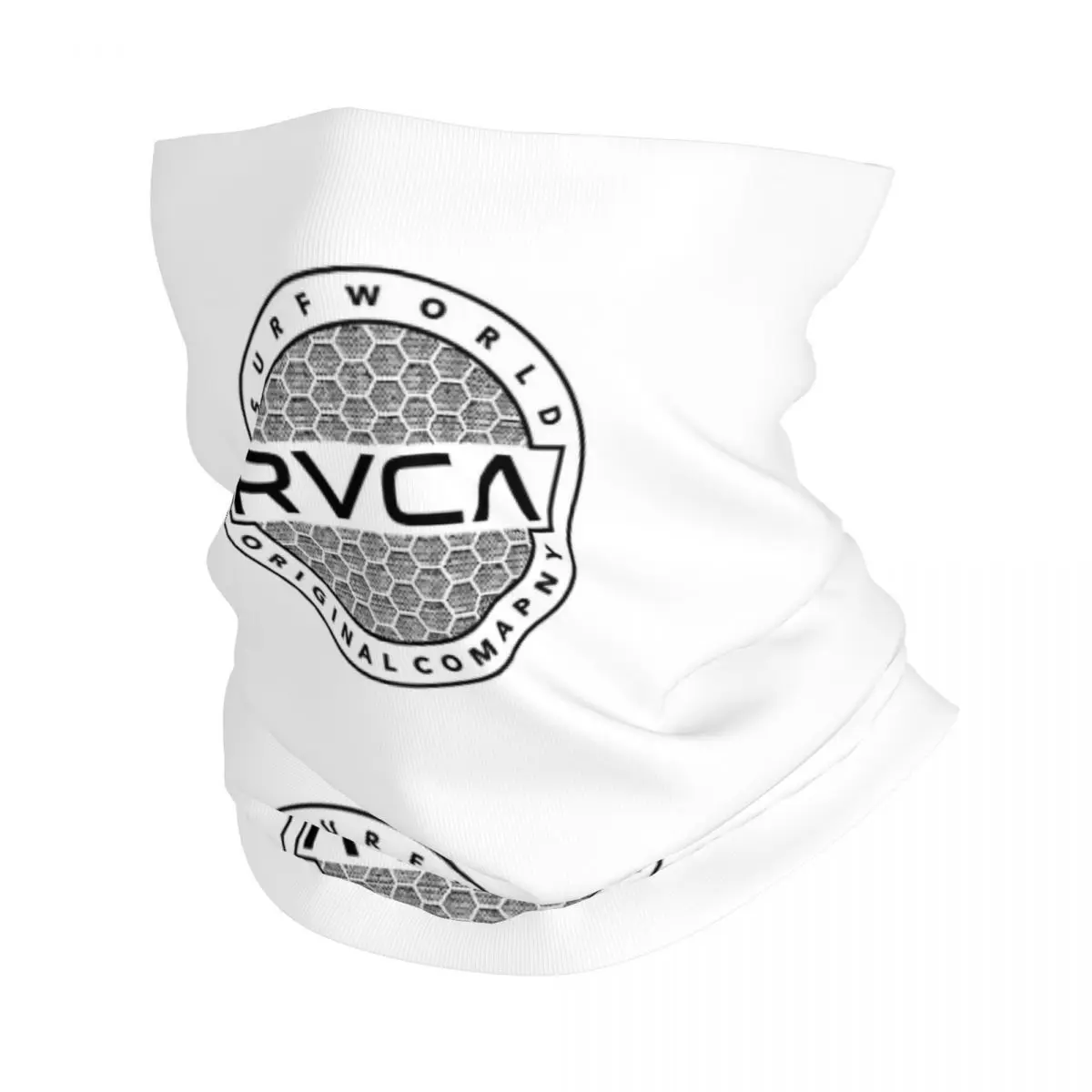 

Black Rvca Square Logo Bandana Neck Cover Printed Wrap Mask Scarf Multi-use Cycling Scarf Outdoor Sports Unisex Adult Winter