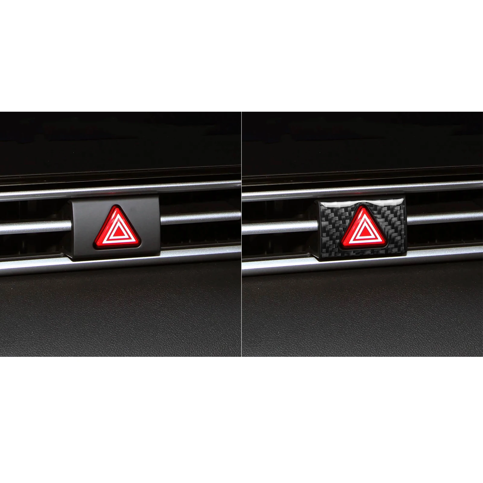 Фото Для Hyundai Elantra CN7 i30 Sedan CN7 N 2021-2026: накладка на кнопку аварийной сигнализации из углеродного волокна, аксессуары для интерьера, наклейки №5