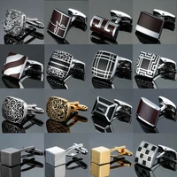 novelty luxury cufflinks for men copper metal laser engraving cuff links retro pattern series cube cufflinks suit accessories