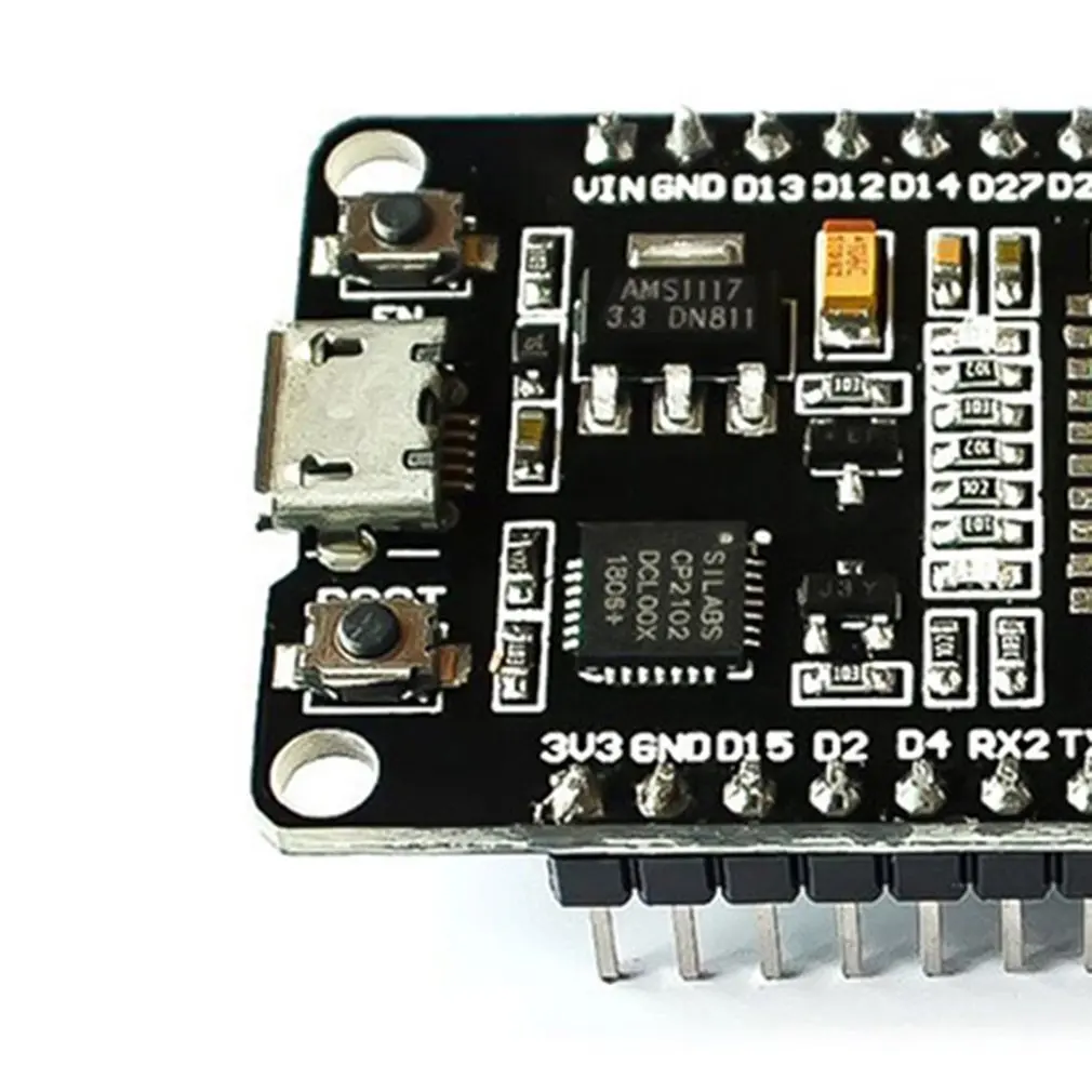 ESP-32 Беспроводная макетная плата Wi-Fi с Micro USB 2 4 ГГц двухрежимный + беспроводной