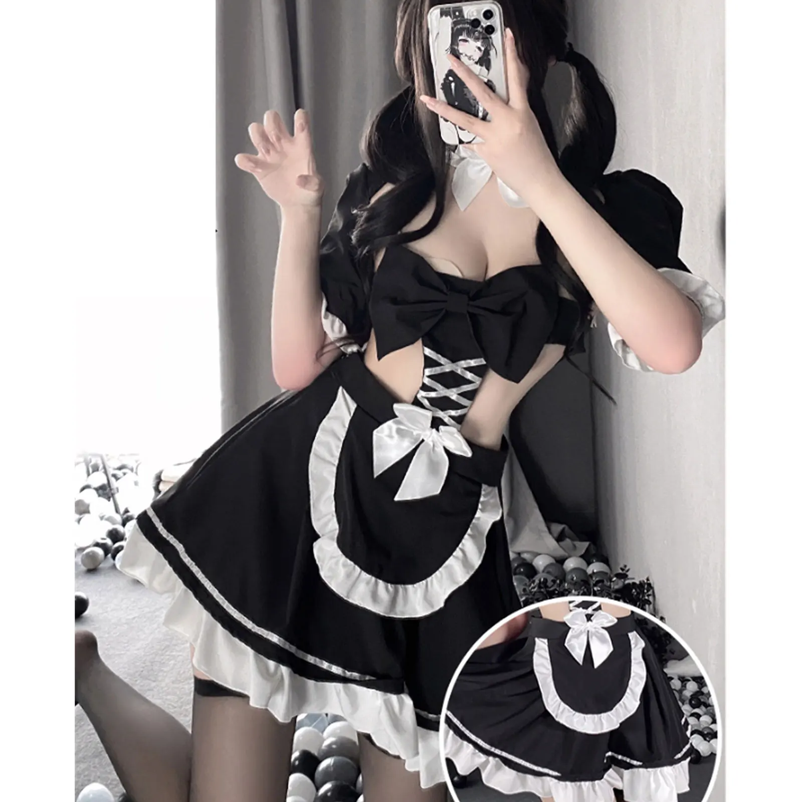 

Соблазнительное женское белье, костюм горничной для косплея, Униформа, милая черно-белая горничная, соблазнительные наряды, Костюмы для рол...