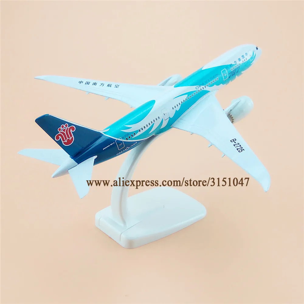 Модель самолета China South Airlines B787, модель самолета Боинг 787 из металлического сплава, 20 см, подарок для детей