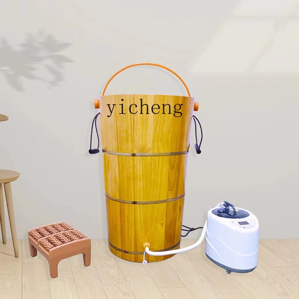 Ванночка для ног W5.18 из массива дуба с функцией фумигации, регулируемая по высоте, с повязкой для головы, для мытья ног (art.: 3920daa832f1a) - 3920daa832f1a