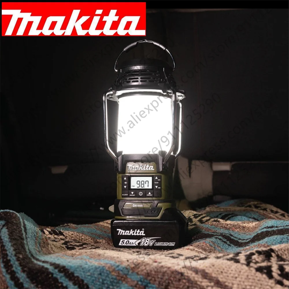 Makita DMR055 Portable Lamp Radio 18V Lithium LED Portable Retro Lamp Tent Camp Ultra-long Endurance Searchlight Tool Only images - 6