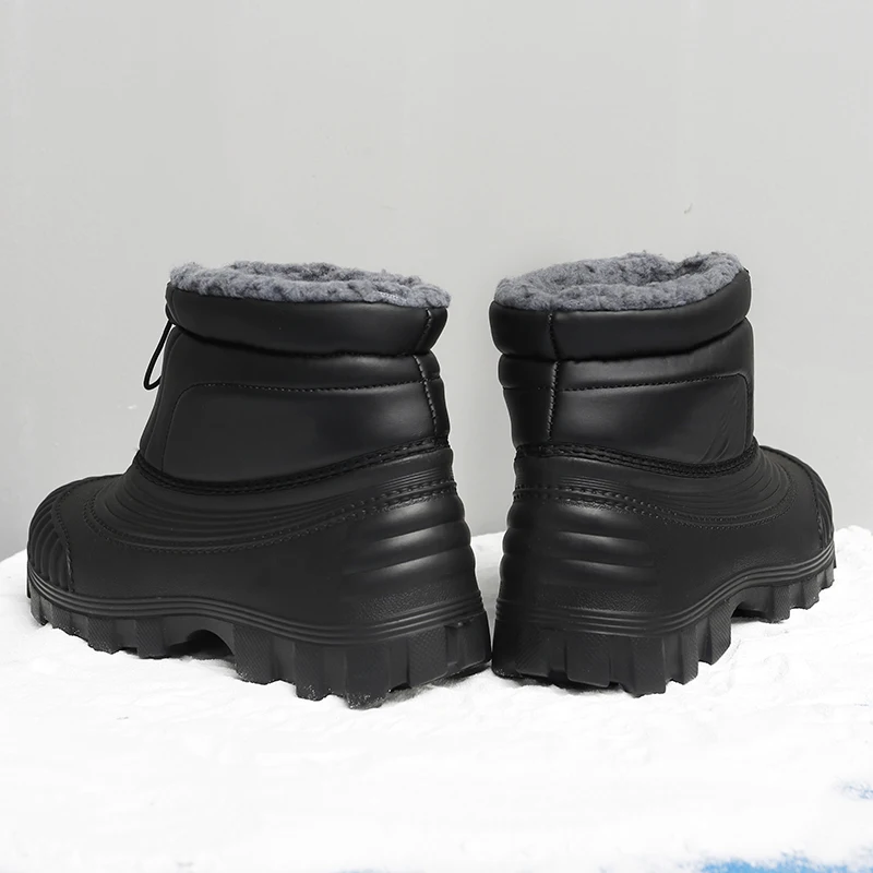 Men Boots Winter Plush Warm Snow Shoes Comfortable Life Waterproof Mens Leather Sneakers Male Boots