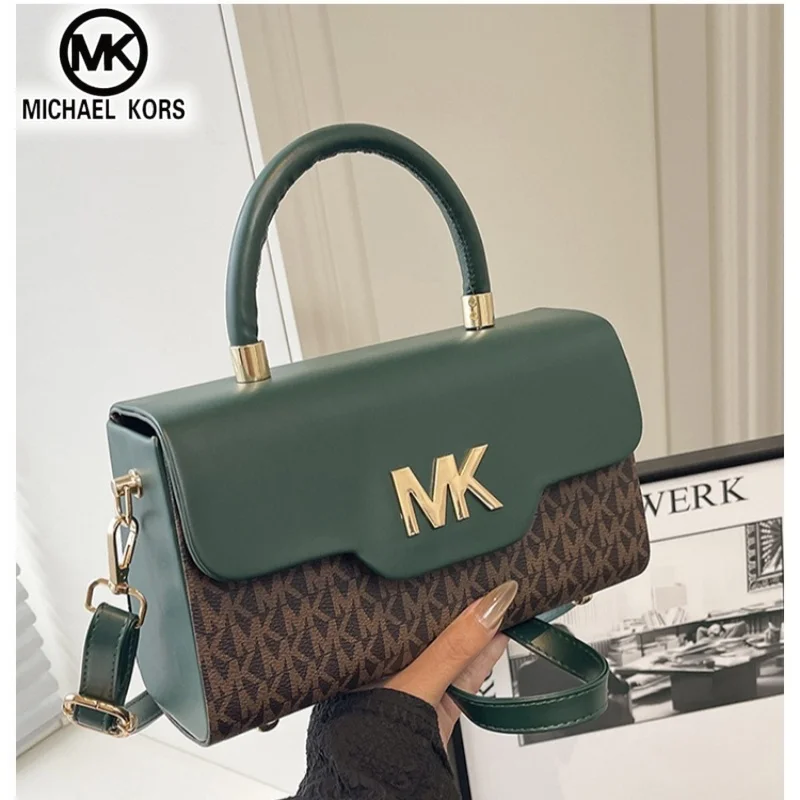 Фото Женская модная сумка через плечо Michael Kors, классическая сумка с логотипом MK, многофункциональная маленькая квадратная сумка. №4