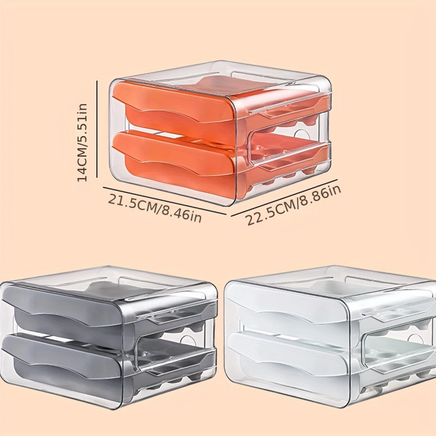 Органайзер для яиц в форме прозрачного ящика упаковке — штабелируемое и