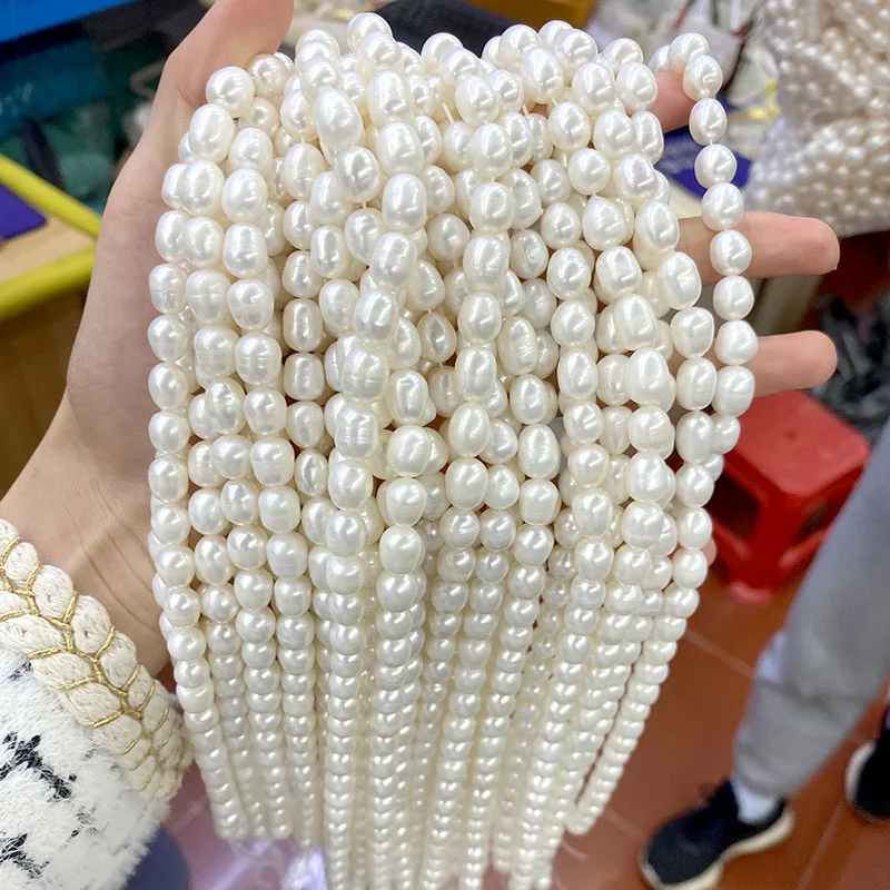 

5 нитей/партия, жемчуг из натурального пресноводного жемчуга, 8-9 мм