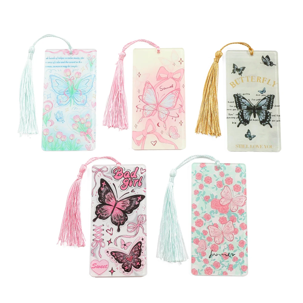 Милые красивые акриловые закладки-бабочки для женщин и девушек