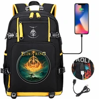 game elden ring backpack teenager school bag multifunction usb charging bag men women travel laptop bag backpack mochila