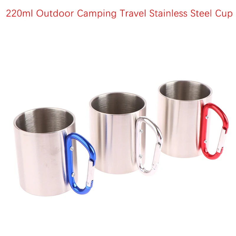 

Кружка из нержавеющей стали с карабином, 220 мл