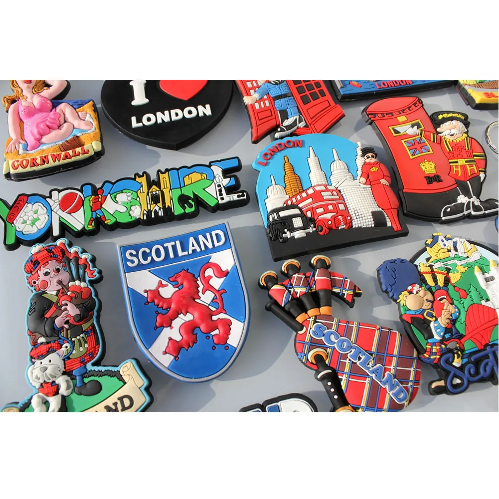 Мягкая клейкая наклейка на холодильник в Лондоне Шотландии Великобритании