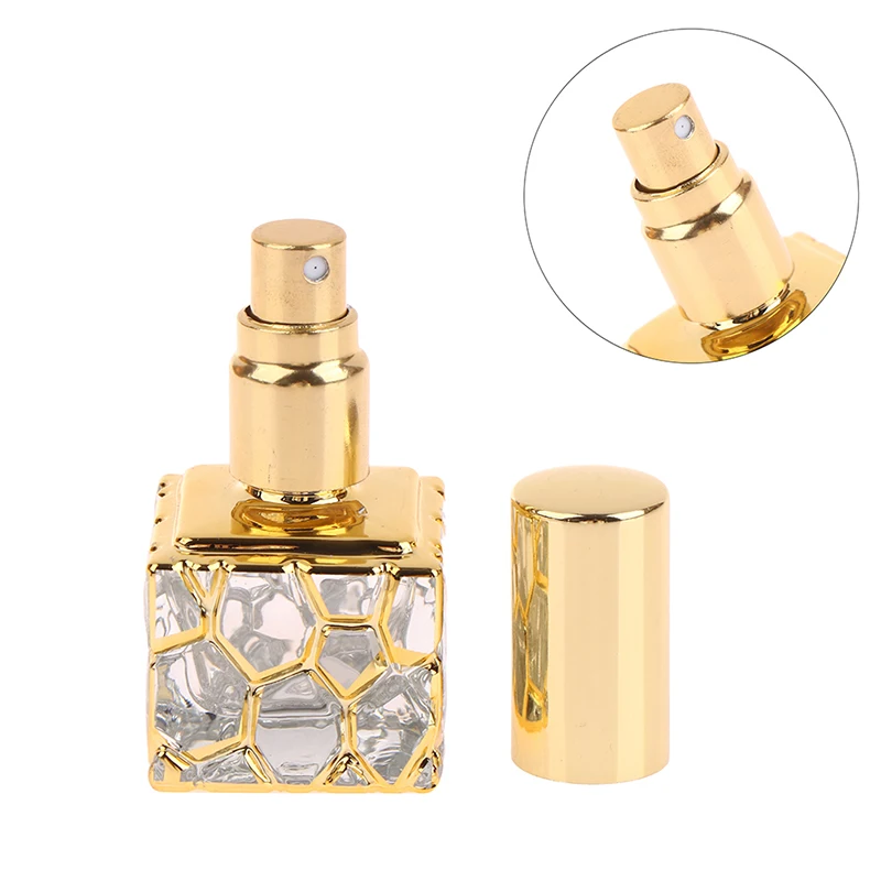 Perfume Bottle Glass 10ml Spray Bottles Gold Sample Empty Containers Travel Portable Atomizer Elegant Alcohol Mist Sprayer images - 6