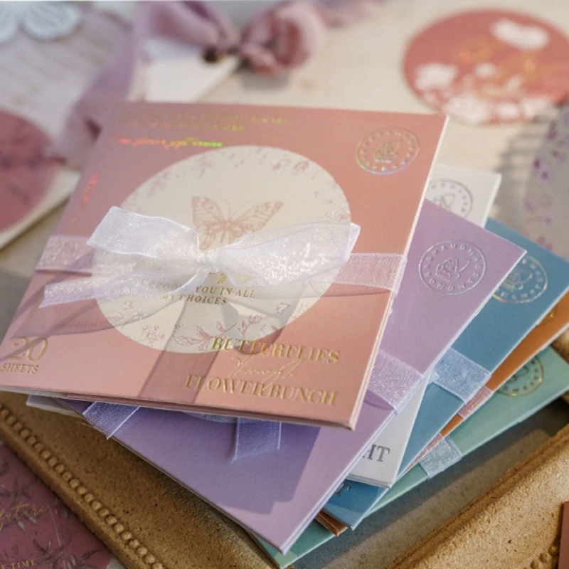 

INS Round Writable Notes Flower Material Paper Junk Journal Planner Scrapbooking Vintage Circle Collage Decor DIY Craft Paper