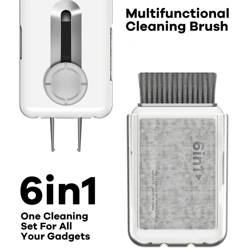 

Портативная щетка для очистки, протирка экрана, чистящая палочка для наушников, щетка для очистки наушников, мобильного X3UF