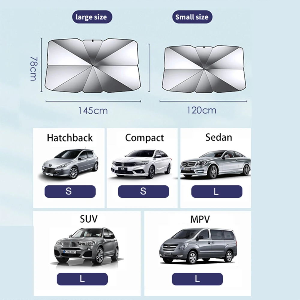 Солнцезащитные блоки на лобовое стекло автомобиля отражатель УФ-лучей зонт для