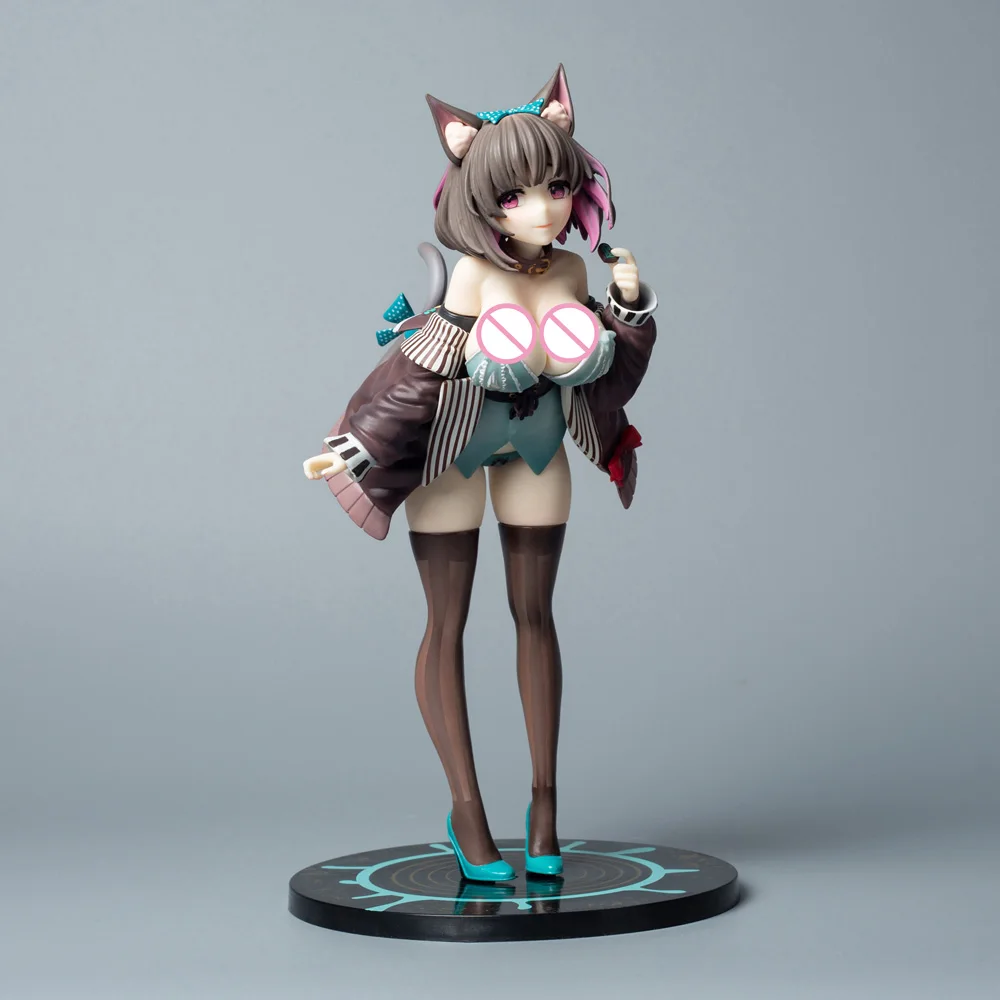 

Высокое качество, полное горячее предложение! Аниме Yaman purple Cat Ear Girl 1/6 фигурка из ПВХ Статуя Модель игрушки подарок