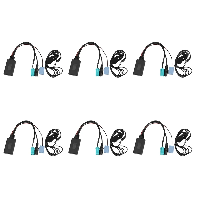 

6X Автомобильный Bluetooth 5,0 Aux кабель для микрофона беспроводная гарнитура адаптер для вызова для Renault 2005-2011