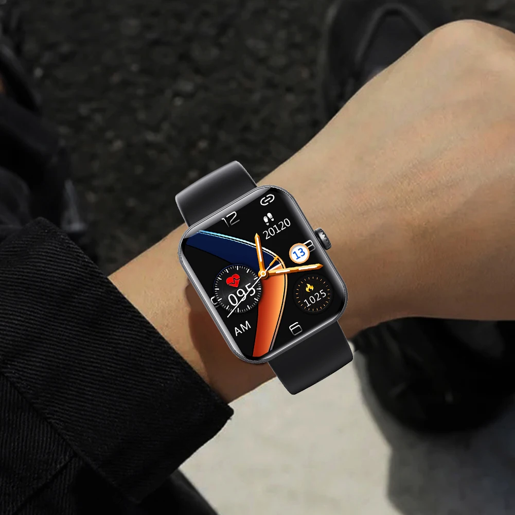 

Модные умные часы 1,9 дюйма, спортивные часы с мониторингом уровня сахара в крови, водонепроницаемый фитнес-трекер IP67, совместимый с Bluetooth