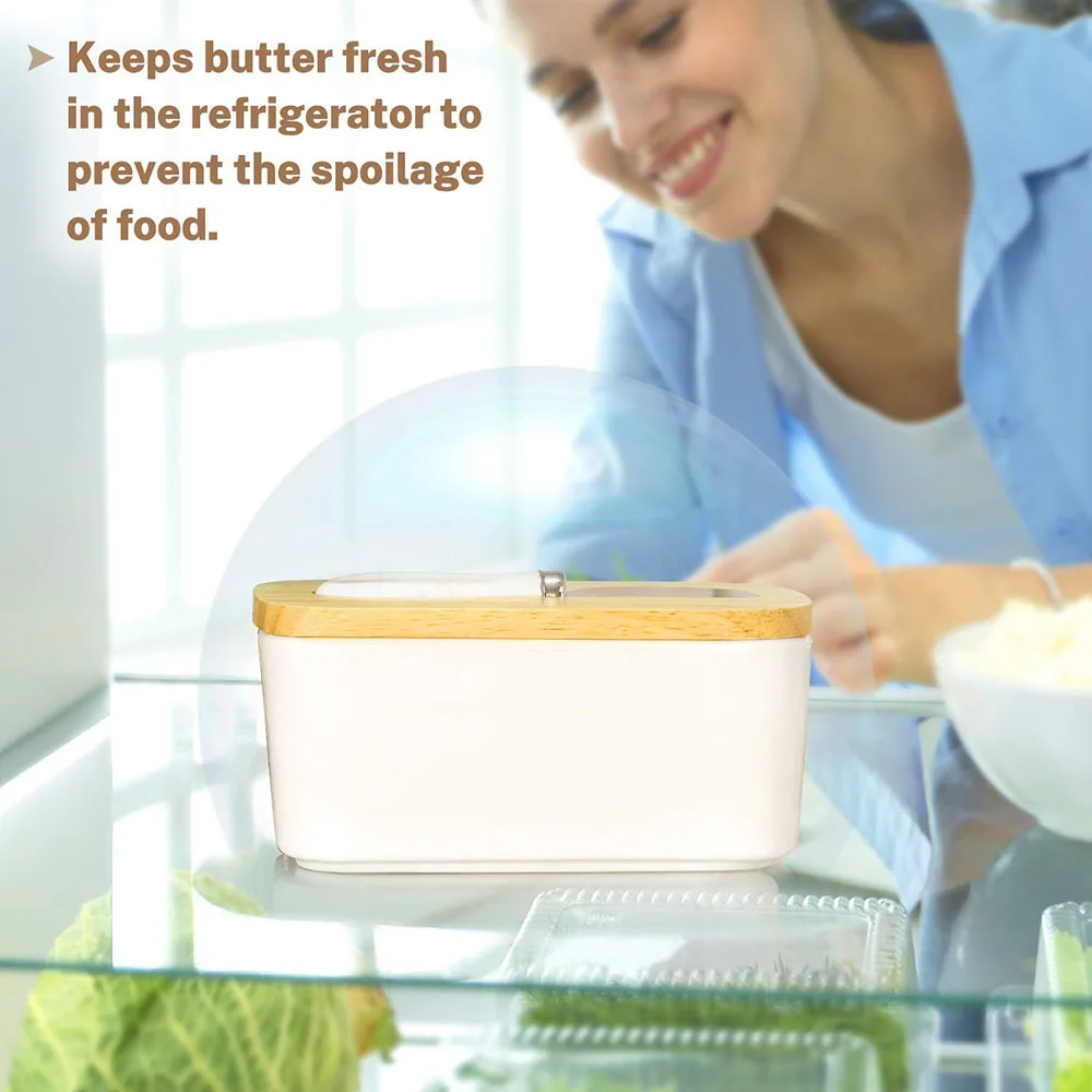 Треугольная коробка для масла в скандинавском стиле с крышкой ножа Керамический