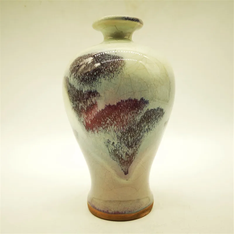 

Китайская антиквариатная ваза, красная маленькая Цветочная бутылка, розетка, керамические аксессуары для домашнего декора