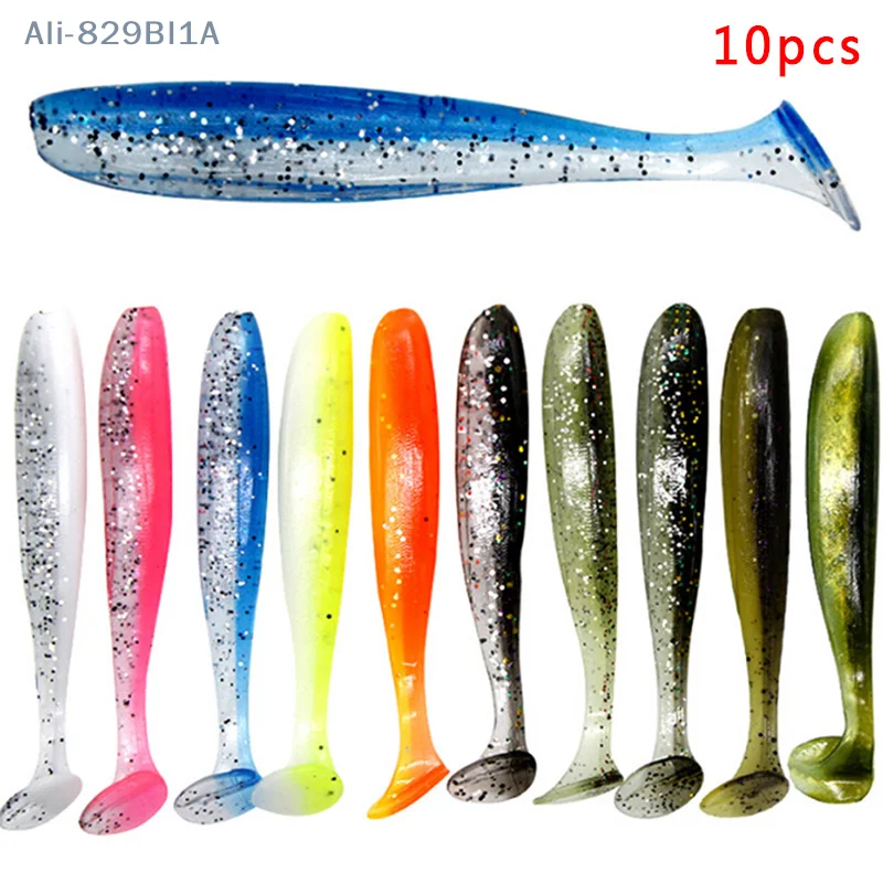 

10pcs/set Soft Fake Fish Lures Baits 7cm/2g T Tail Soft Lure Fishing Tackle New