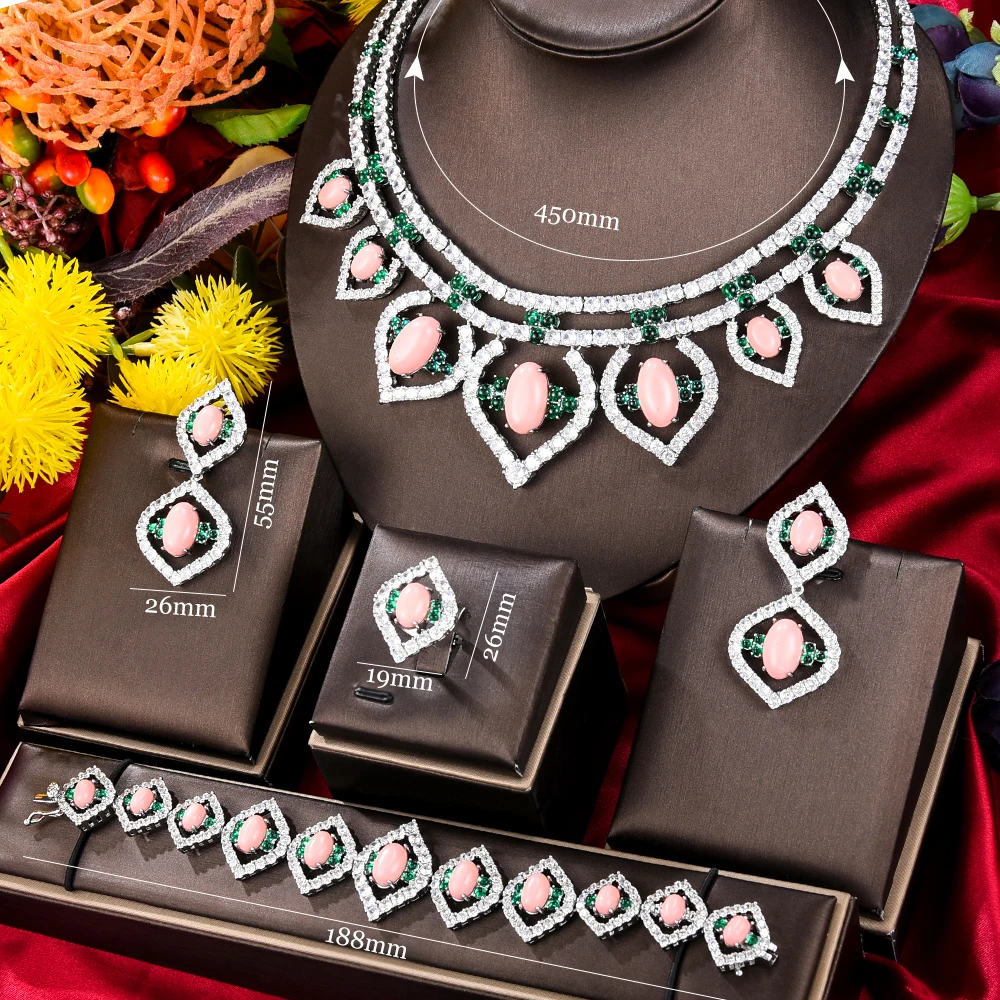 GODKI Новая тенденция 4 шт. африканские комплекты ювелирных изделий для женщин